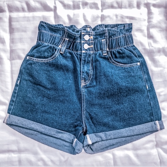 Denim - Paperbag Shorts Denim | Medium Wash